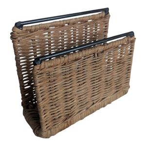 Vintage Rustic Wicker Metal Napkin, Letter... Holder